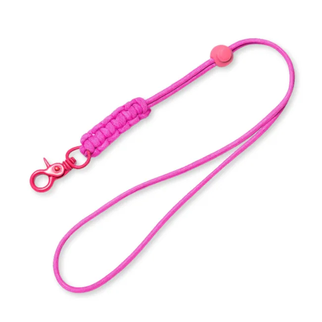 Keycord Nylon Gevlochten Roze