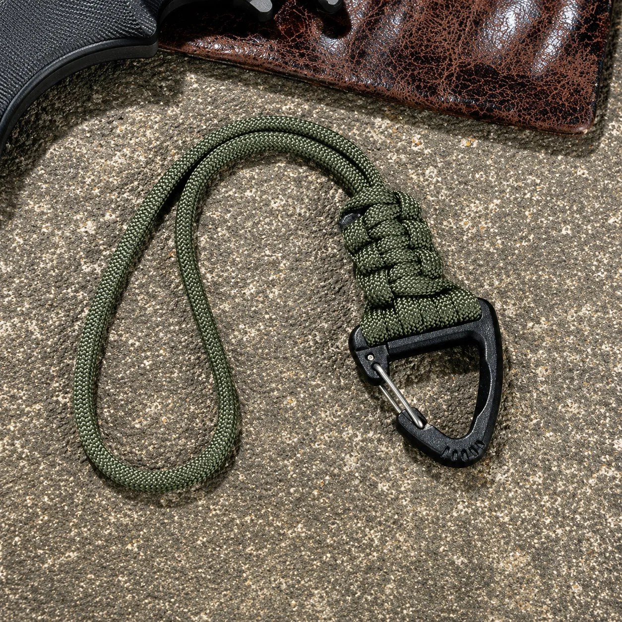 keycord haak-clipsluiting donkergroen 3 keycord haak clipsluiting donkergroen