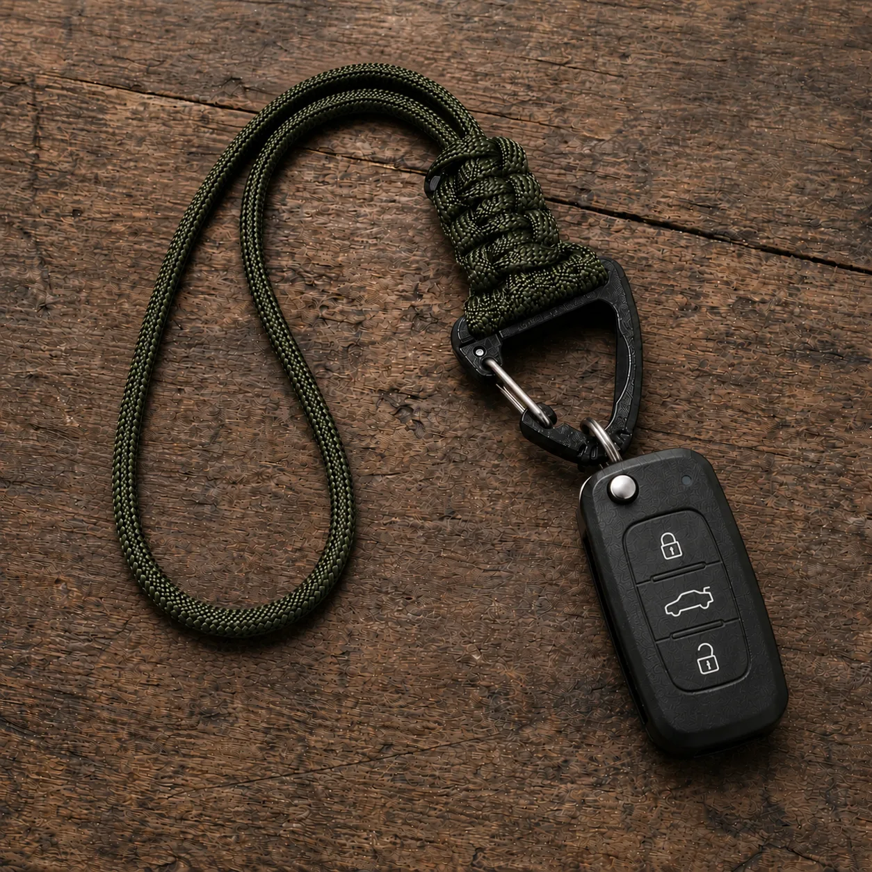 keycord haak-clipsluiting donkergroen 2 keycord haak clipsluiting donkergroen
