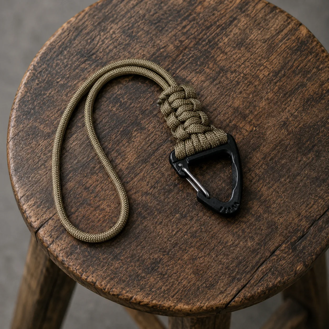 keycord haak-clipsluiting khaki 4 keycord haak-clipsluiting khaki