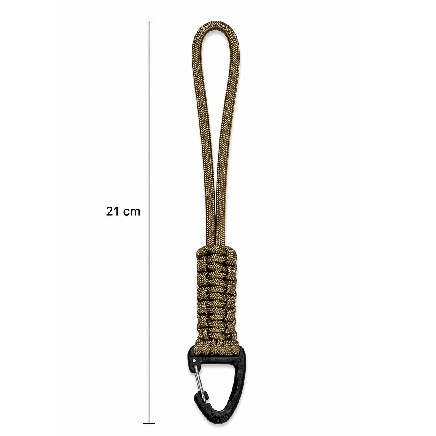 keycord haak-clipsluiting khaki 3 keycord haak-clipsluiting khaki