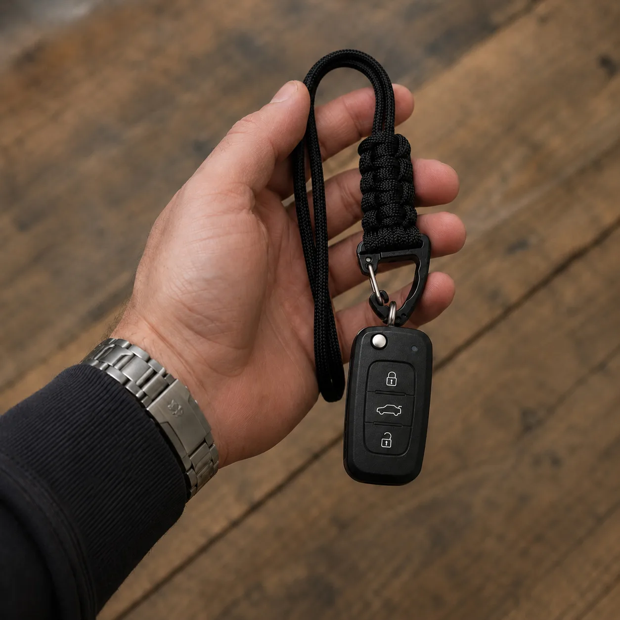 keycord haak-clipsluiting zwart 4 keycord haak clipsluiting zwart