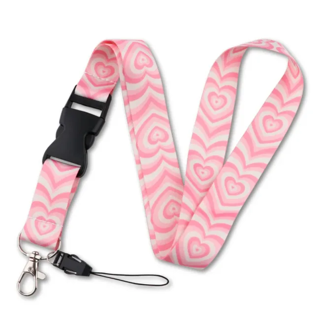 keycord hartjes roze