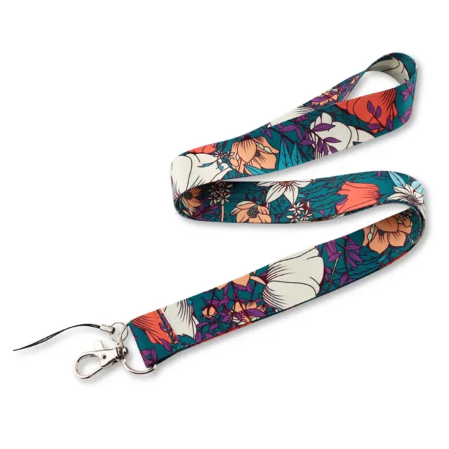 Keycord Japanse Bloemen Petrol