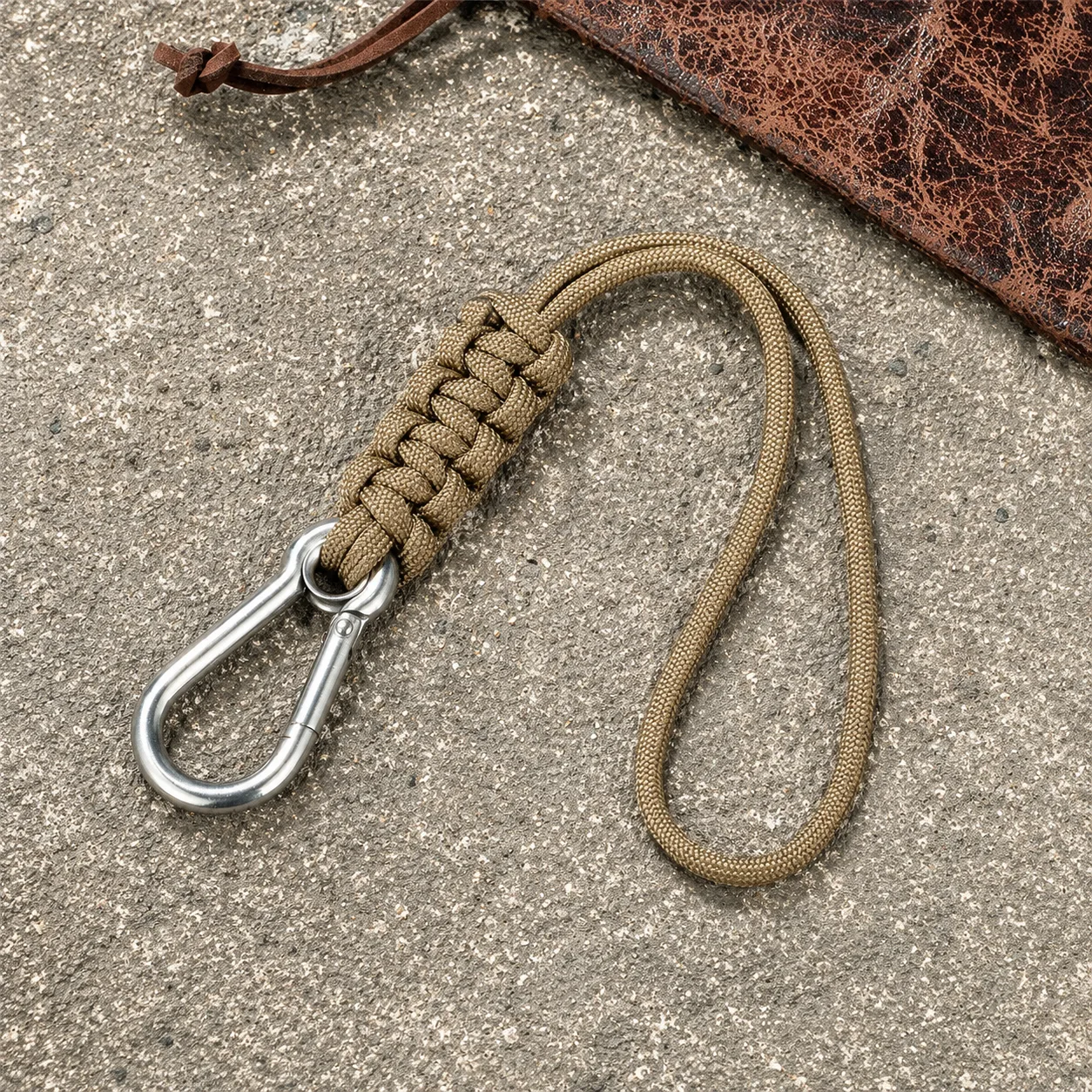 keycord karabijnhaak khaki 4 keycord karabijnhaak khaki