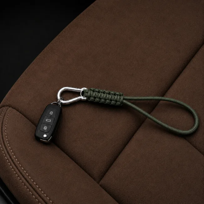 keycord karabijnhaak legergroen