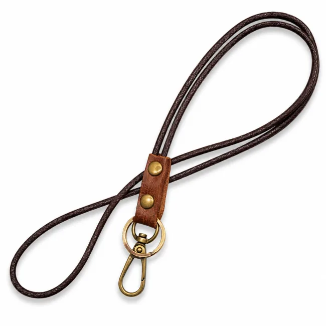 keycord leer haak ring