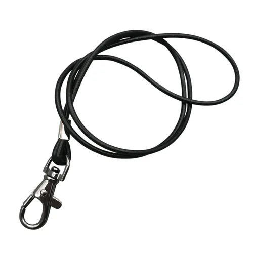 Keycord Zwart Leer M