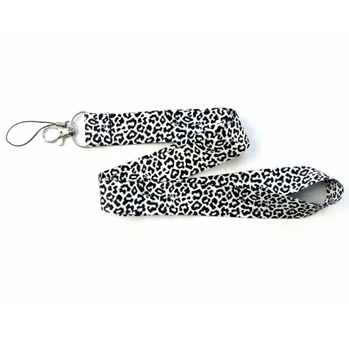 Keycord Luipaardprint Zwart-Wit