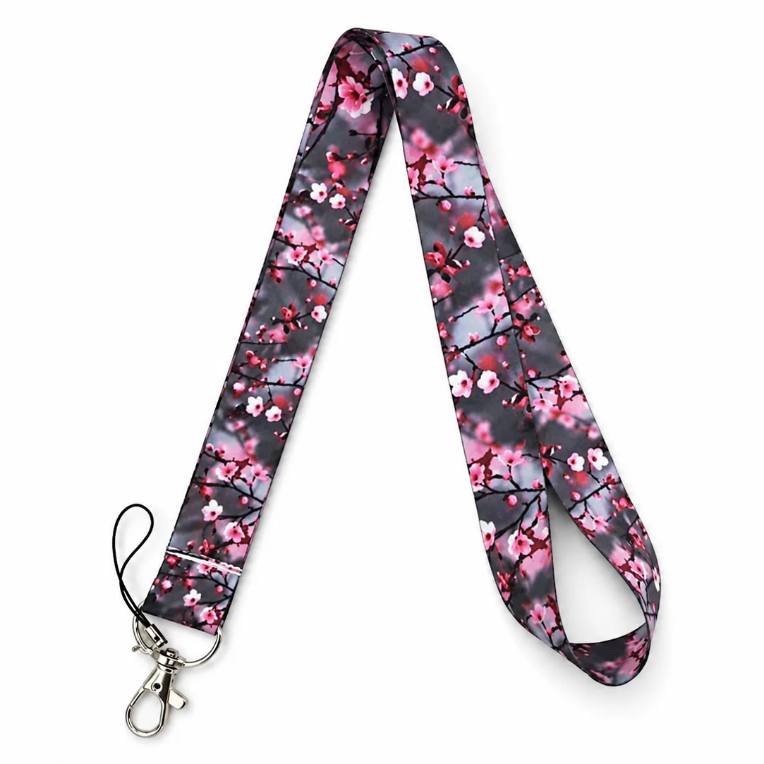 keycord met pashouder cherry blossom grey 4 keycord met pashouder cherry blossom grey