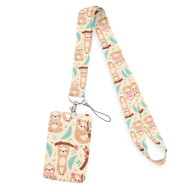 keycord met pashouder luiaard