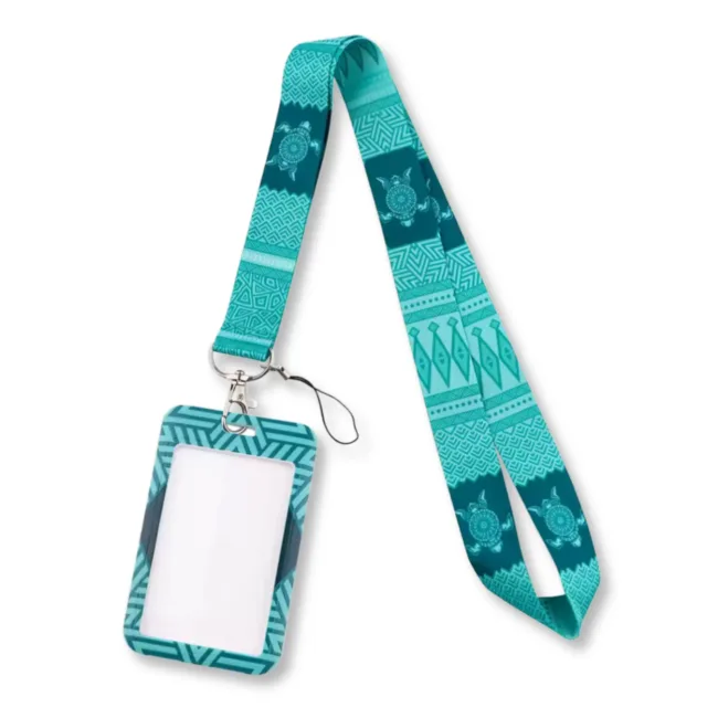 Keycord met Pashouder Schildpad Turquoise