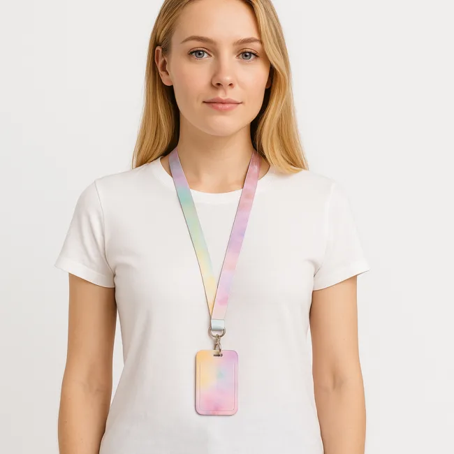 keycord met pashouder watercolor