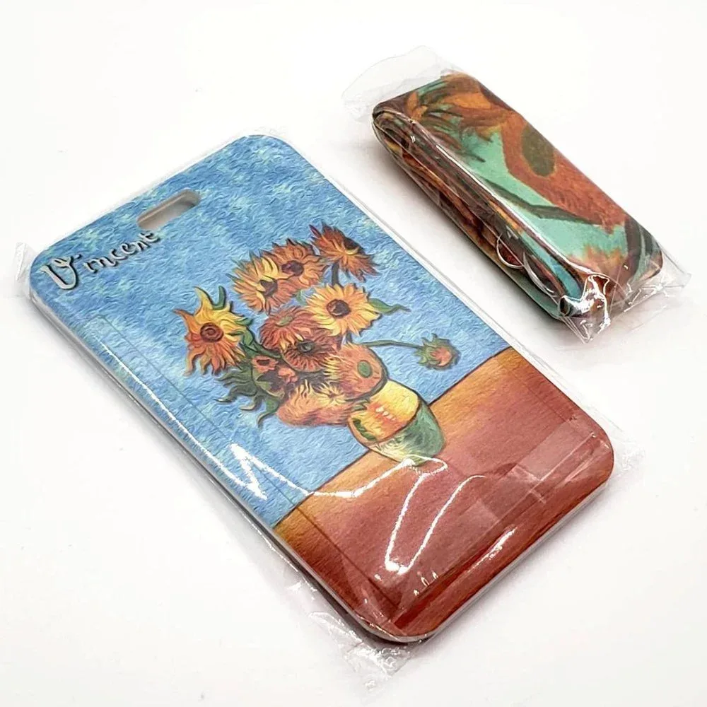 keycord met pashouder van gogh zonnebloemen 6 keycord met pashouder van gogh zonnebloemen