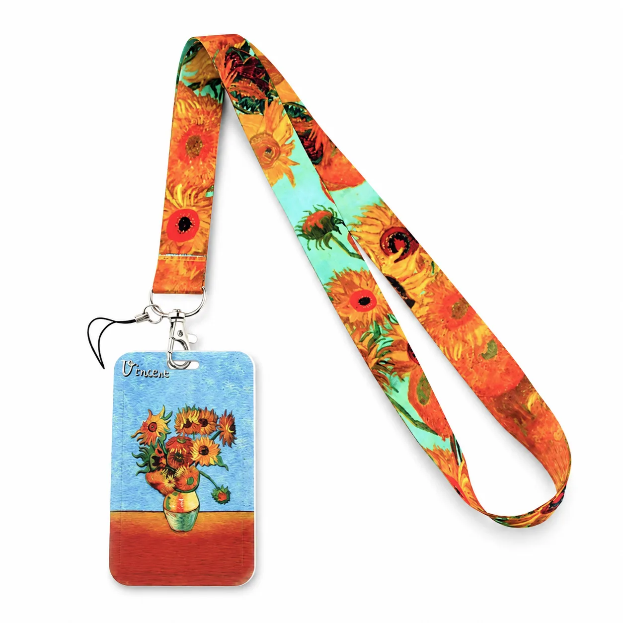 keycord met pashouder van gogh zonnebloemen 1 keycord met pashouder van gogh zonnebloemen