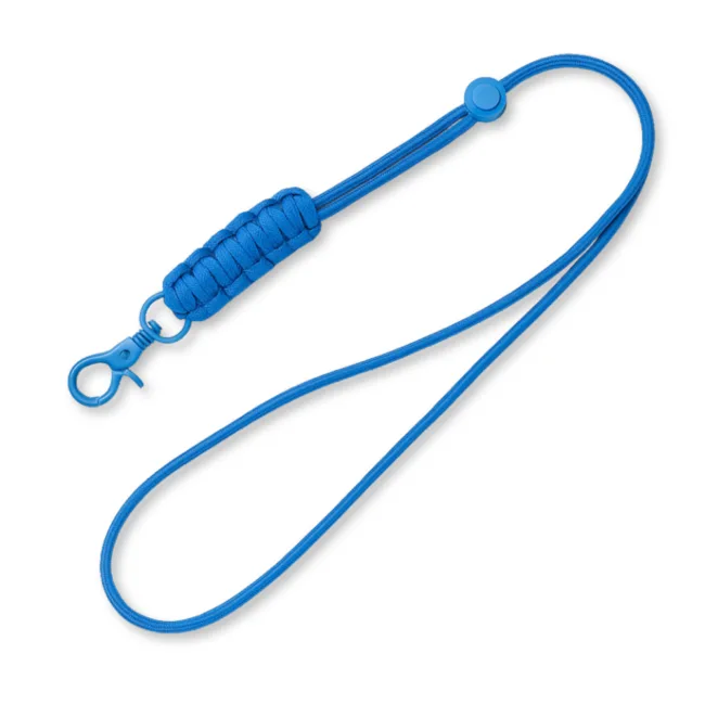 keycord nylon gevlochten blauw