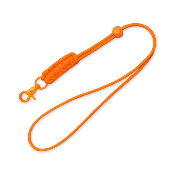 keycord nylon gevlochten oranje