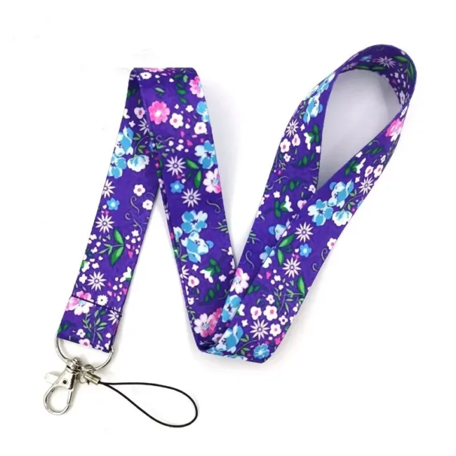 keycord paarse bloemen