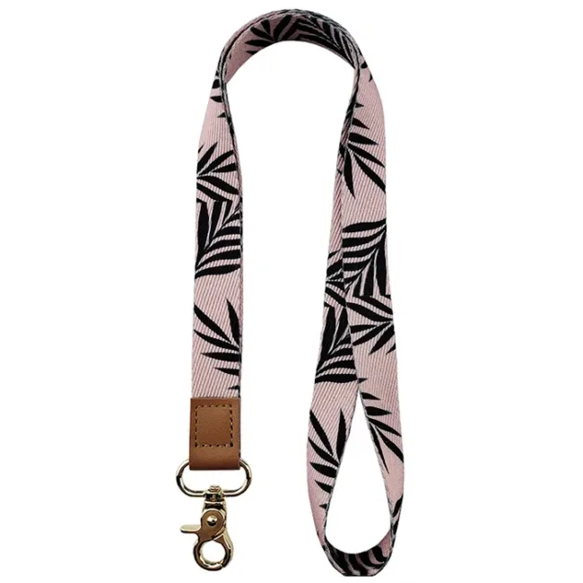 keycord palm leafs pink