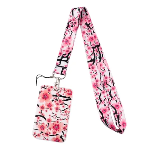 Keycord met Pashouder Cherry Blossom Roze