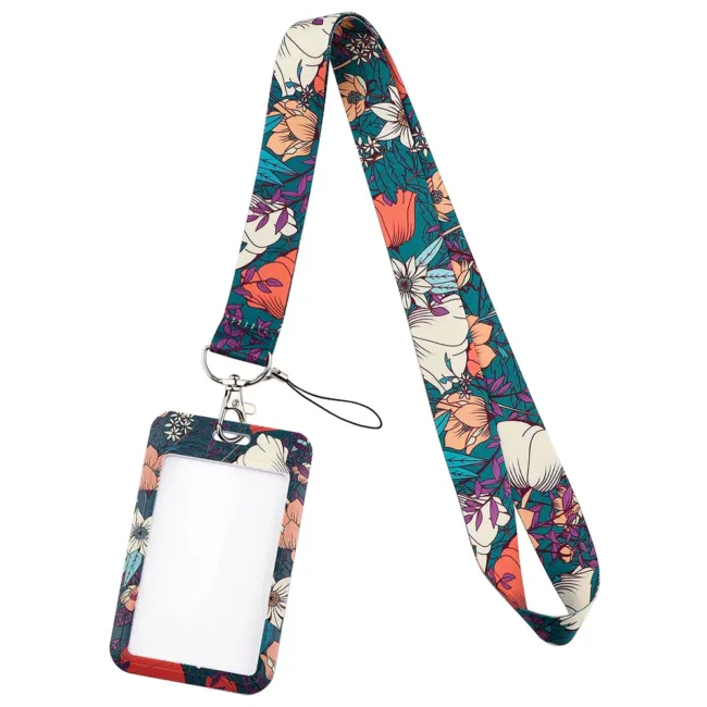 Keycord met Pashouder Japanse Bloemen