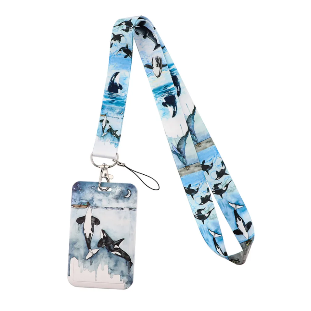 keycord met pashouder orka's 2 keycord met pashouder orka's