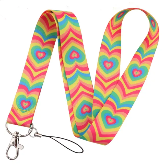 keycord retro hartjes multicolor