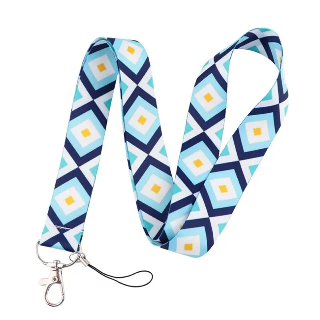 keycord ruitjes blauw