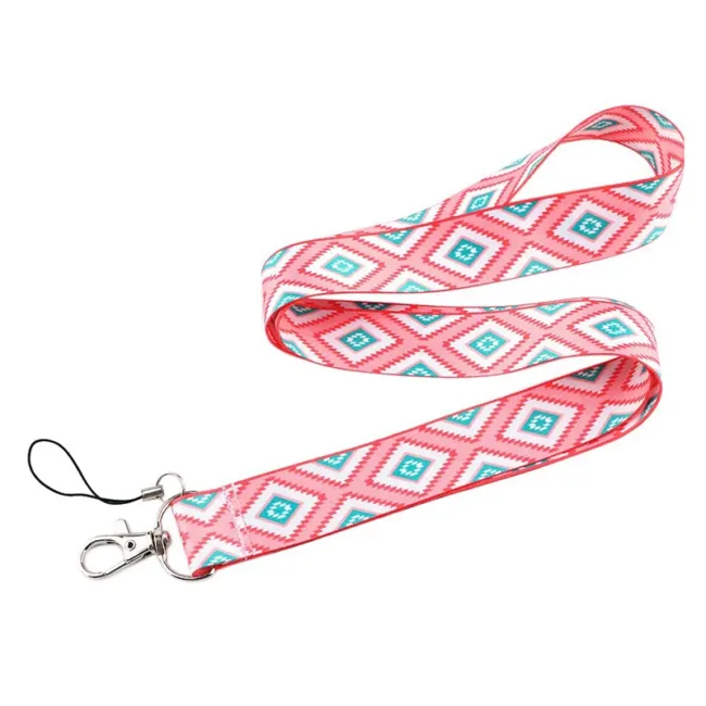 keycord ruitjes roze