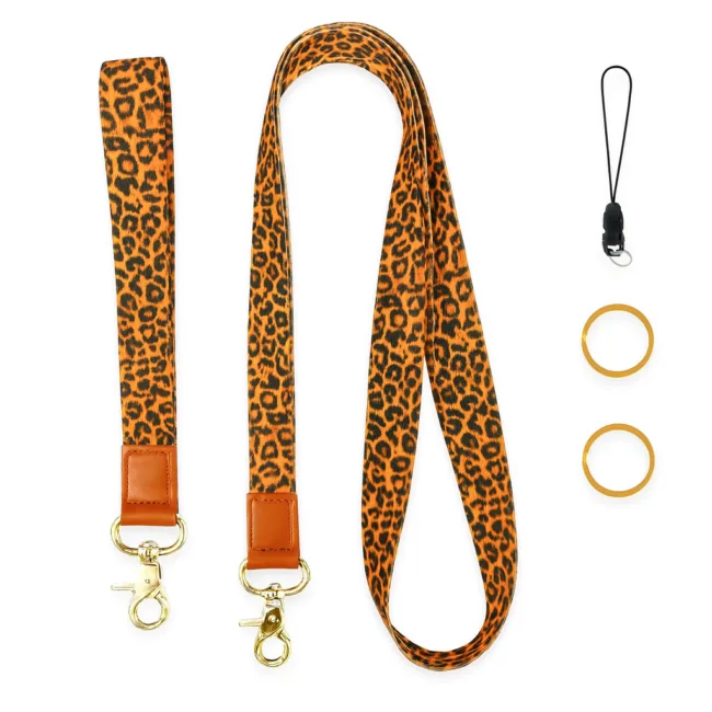 keycord set luipaardprint bruin