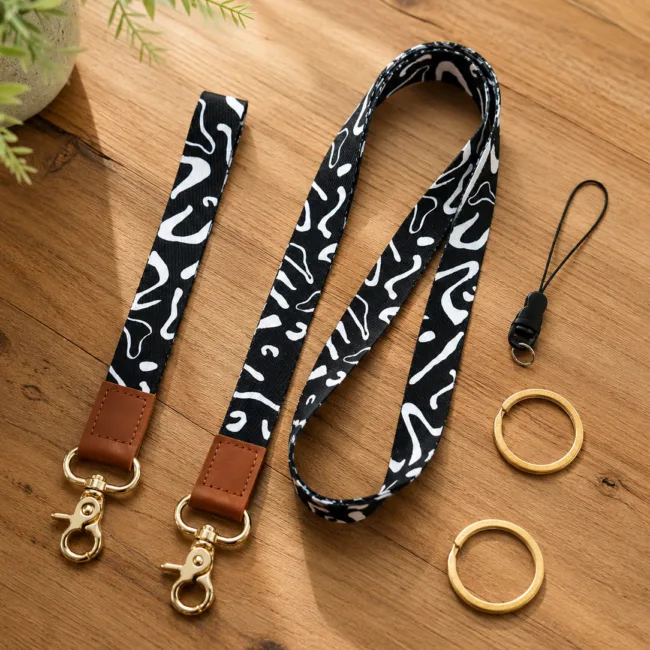 keycord set zwart wit