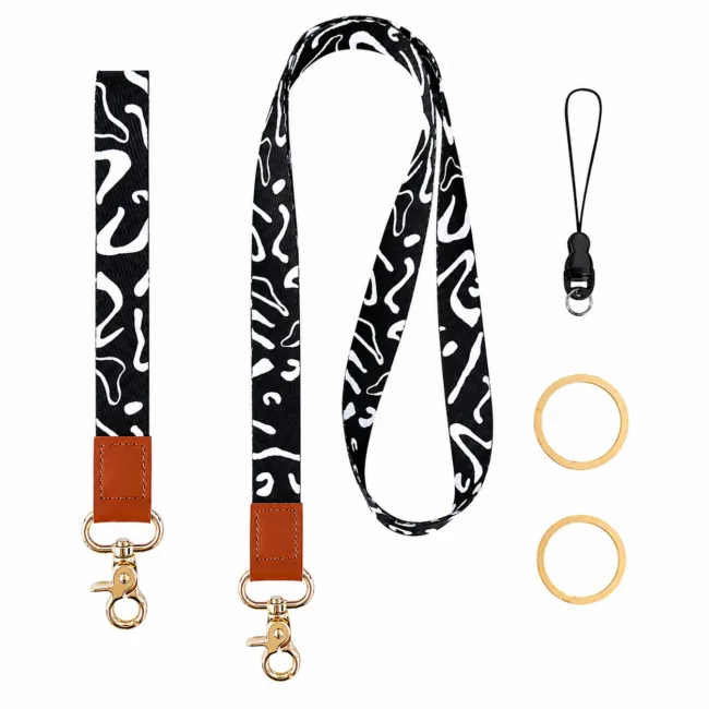 keycord set zwart wit