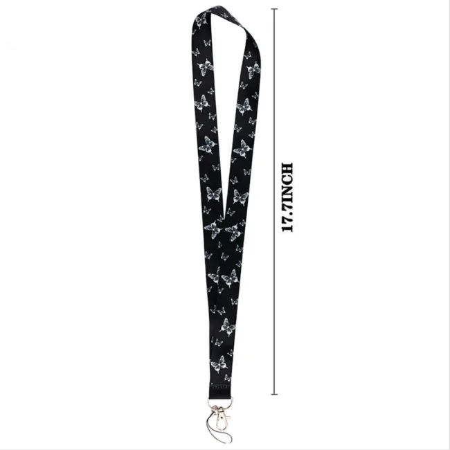 keycord vlinders zwart wit