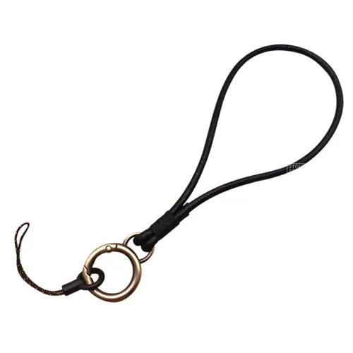 Keycord Zwart Leer S