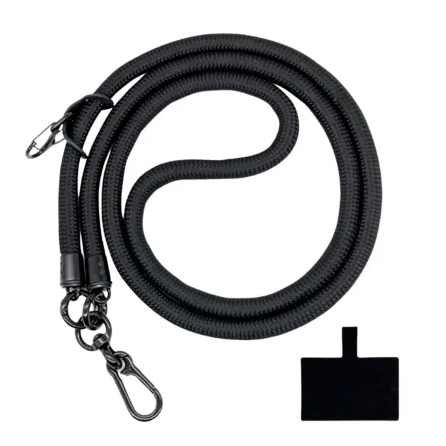Keycord Zwart XL Crossbody