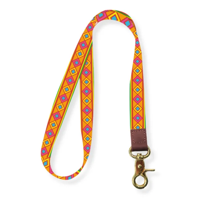 Keycord Ruitjes Oranje