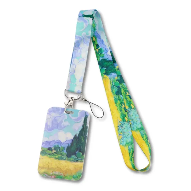 keycord met pashouder cipressen van Gogh