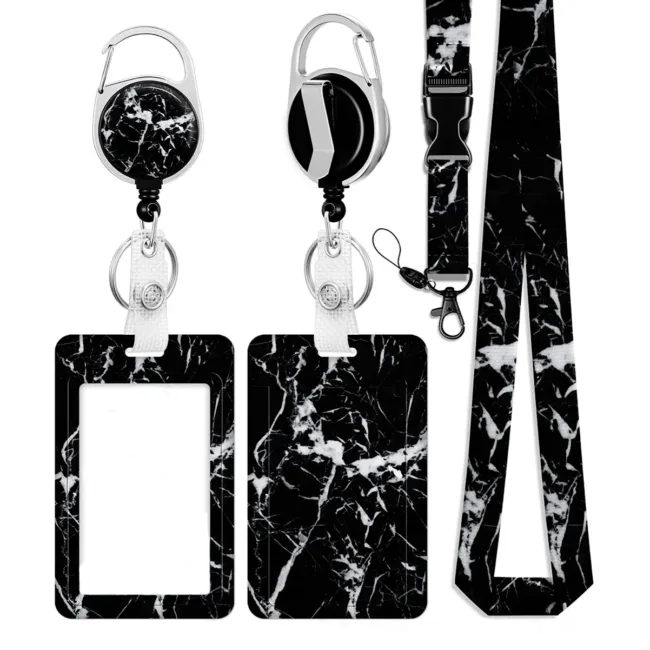 Pashouder Set Black Marble