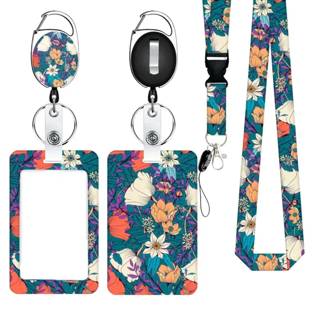 Pashouder Set Japanse Bloemen Blauw