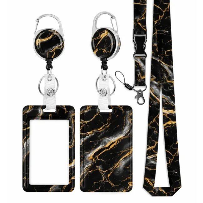 pashouder set marmer zwart goud