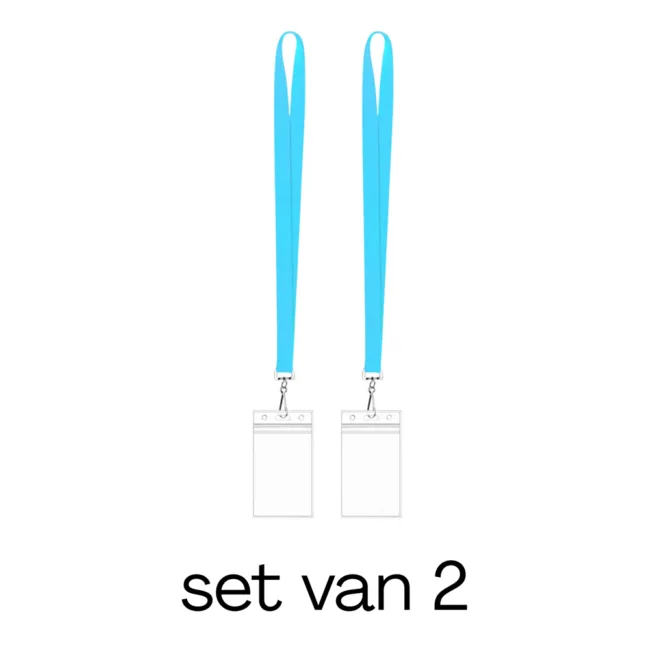 pashouder set van 2 lichtblauw