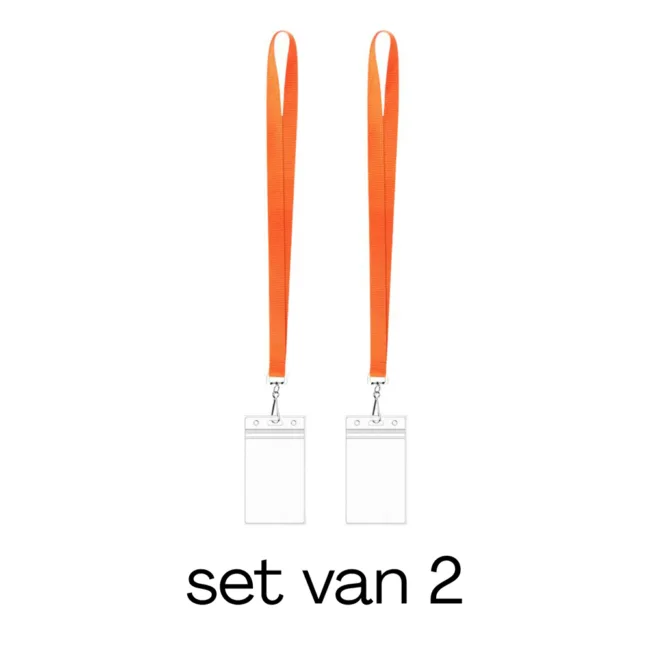 pashouder set van 2 oranje