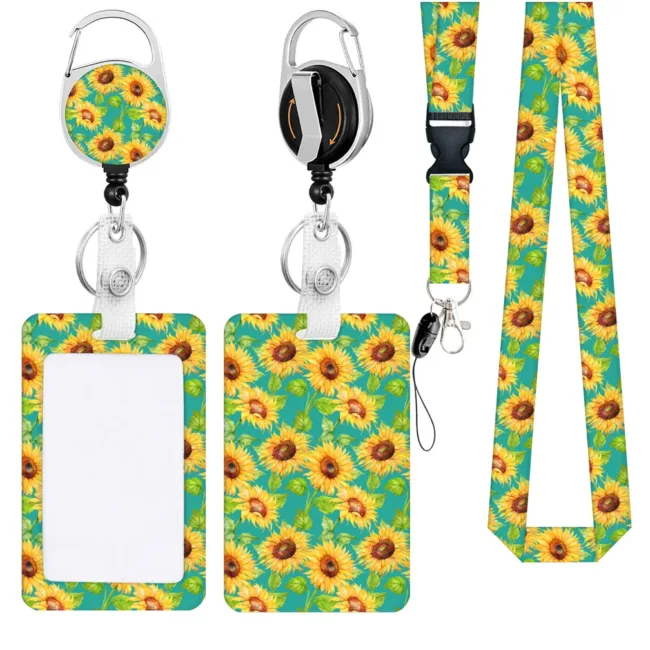 Pashouder Set Zonnebloemen Groen 4-delig