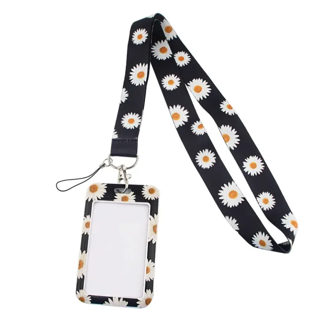 Keycord met Pashouder White Flower