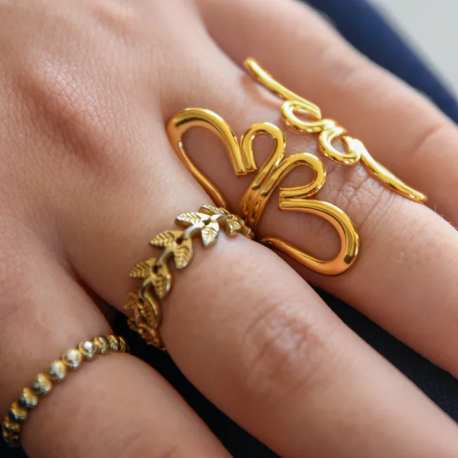 ring flower goud