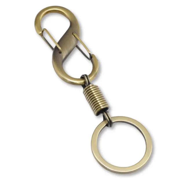 Vintage Sleutelhanger S-Haak Mat Goud