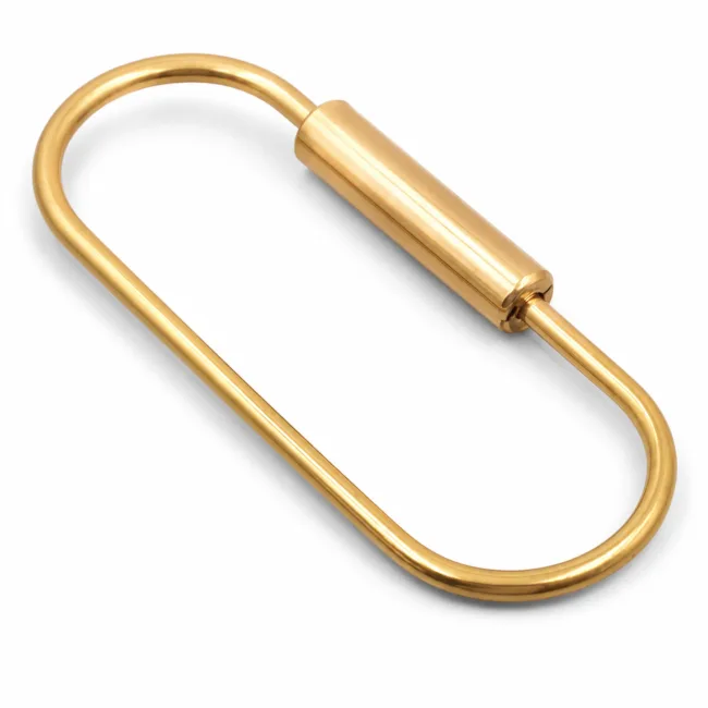 sleutelhanger messing ronde draaisluiting