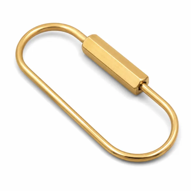 sleutelhanger messing zeshoekige draaisluiting