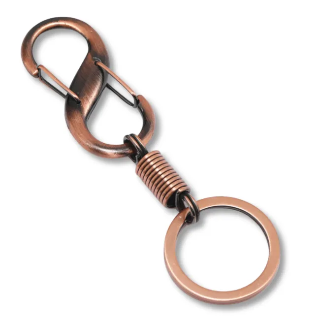 Vintage Sleutelhanger S-Haak Mat Koper