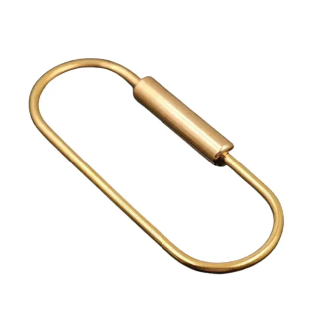 Sleutelhanger Messing Ovaal